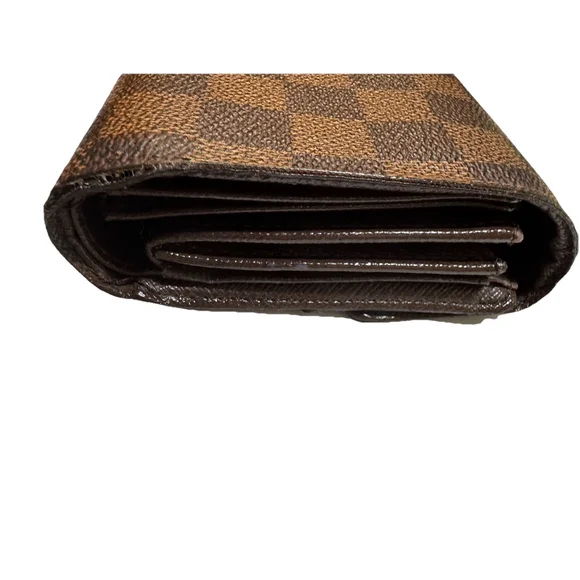 Louis Vuitton Alexandra Damier Ebene Portefeuille Trifold Wallet with dust bag - Picture 3 of 16